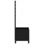 Jardinera con estantería madera maciza pino negro 39x39,5x114cm de vidaXL, Maceteros y jardineras - Ref: Foro24-832519, Preci...