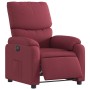Sillón reclinable eléctrico tela rojo tinto en Sillones | Comprar online en Foru.es