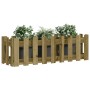 Arriate elevado jardín valla madera impregnada pino 100x30x30cm de vidaXL, Maceteros y jardineras - Ref: Foro24-832476, Preci...