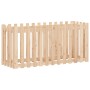 Arriate elevado jardín con valla madera maciza pino 150x50x70cm de vidaXL, Maceteros y jardineras - Ref: Foro24-832497, Preci...