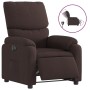 Sillón reclinable eléctrico tela marrón oscuro en Sillones | Comprar online en Foru.es