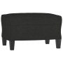 Sofá de 3 plazas con taburete de tela negro 180 cm de vidaXL, Sofás - Ref: Foro24-3201093, Precio: 353,32 €, Descuento: %