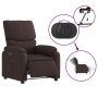 Sillón reclinable eléctrico tela marrón oscuro en Sillones | Comprar online en Foru.es