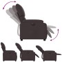 Sillón reclinable eléctrico tela marrón oscuro en Sillones | Comprar online en Foru.es
