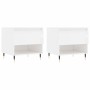 Mesas centro 2 uds madera ingeniería blanco brillo 50x46x50 cm de vidaXL, Mesas de centro - Ref: Foro24-830897, Precio: 79,41...