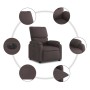 Sillón reclinable eléctrico tela marrón oscuro en Sillones | Comprar online en Foru.es