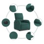 Sillón reclinable eléctrico tela verde oscuro en Sillones | Comprar online en Foru.es