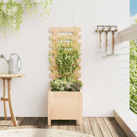 Jardinera con estantería madera maciza pino 39x39,5x114 cm de vidaXL, Maceteros y jardineras - Ref: Foro24-832517, Precio: 39...