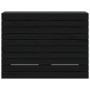 Cesto para la ropa sucia madera maciza pino negro 88,5x44x66 cm de vidaXL, Cestas para ropa - Ref: Foro24-833331, Precio: 164...