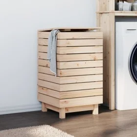 Cesto para la ropa sucia madera maciza de pino 44x44x76 cm de vidaXL, Cestas para ropa - Ref: Foro24-832321, Precio: 66,61 €,...