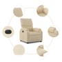 Sillón reclinable eléctrico de tela crema en Sillones | Comprar online en Foru.es