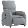 Sillón reclinable de masaje eléctrico tela gris claro en Sillones | Comprar online en Foru.es
