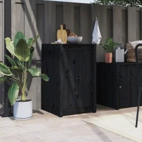 Solid black pine wood exterior kitchen doors 50x9x82cm by vidaXL, cabinet doors - Ref: Foro24-832361, Price: 34,80 €, Discoun...