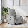 Sillón reclinable de masaje eléctrico tela gris claro en Sillones | Comprar online en Foru.es