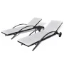 Sun loungers with black synthetic rattan table by vidaXL, Loungers - Ref: Foro24-42497, Price: 342,73 €, Discount: %