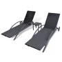 Sun loungers with black synthetic rattan table by vidaXL, Loungers - Ref: Foro24-42497, Price: 342,73 €, Discount: %