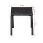 Tumbonas con mesita de ratán sintético negro de vidaXL, Tumbonas - Ref: Foro24-42497, Precio: 342,73 €, Descuento: %