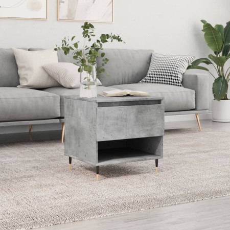 Mesa de centro madera de ingeniería gris hormigón 50x46x50 cm de vidaXL, Mesas de centro - Ref: Foro24-830900, Precio: 42,73 ...
