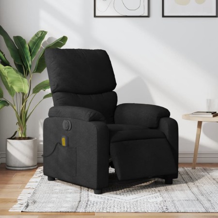 Sillón reclinable de masaje eléctrico tela negro en Sillones | Comprar online en Foru.es