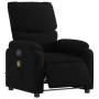 Sillón reclinable de masaje eléctrico tela negro en Sillones | Comprar online en Foru.es