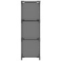 Armario almacenaje de acero con 3 cajones tela gris 34x34x101cm de vidaXL, Taquillas y armarios de almacenamiento - Ref: Foro...