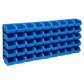Kit de cajas de almacenaje 48 pzas paneles de pared azul negro by vidaXL, Tool cabinets - Ref: Foro24-150805, Price: 52,44 €,...