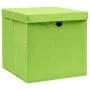 Cajas de almacenaje con tapas 4 uds verde 28x28x28 cm de vidaXL, Cestas para almacenaje - Ref: Foro24-325228, Precio: 27,85 €...