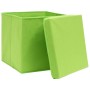 Cajas de almacenaje con tapas 4 uds verde 28x28x28 cm de vidaXL, Cestas para almacenaje - Ref: Foro24-325228, Precio: 28,41 €...