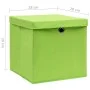 Cajas de almacenaje con tapas 4 uds verde 28x28x28 cm de vidaXL, Cestas para almacenaje - Ref: Foro24-325228, Precio: 27,85 €...