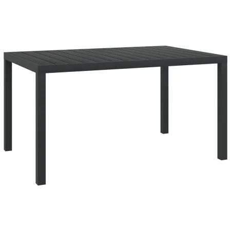 Mesa de jardín de aluminio y WPC negra 150x90x74 cm de vidaXL, Mesas de jardín - Ref: Foro24-42791, Precio: 209,08 €, Descuen...