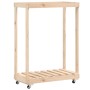 Leñero con ruedas madera maciza de pino 76,5x40x108 cm de vidaXL, Bolsas y soportes de leña - Ref: Foro24-832325, Precio: 48,...