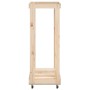 Leñero con ruedas madera maciza de pino 76,5x40x108 cm de vidaXL, Bolsas y soportes de leña - Ref: Foro24-832325, Precio: 48,...