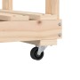 Leñero con ruedas madera maciza de pino 76,5x40x108 cm de vidaXL, Bolsas y soportes de leña - Ref: Foro24-832325, Precio: 48,...