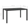 Mesa de jardín de aluminio y WPC negra 150x90x74 cm de vidaXL, Mesas de jardín - Ref: Foro24-42791, Precio: 209,08 €, Descuen...