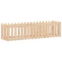 Arriate elevado jardín con valla madera maciza pino 200x50x50cm de vidaXL, Maceteros y jardineras - Ref: Foro24-832507, Preci...