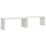 Banco de jardín extensible madera pino blanco 212,5x40,5x45 cm de vidaXL, Bancos de jardín - Ref: Foro24-832526, Precio: 113,...