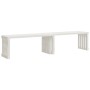 Banco de jardín extensible madera pino blanco 212,5x40,5x45 cm de vidaXL, Bancos de jardín - Ref: Foro24-832526, Precio: 118,...