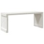 Banco de jardín extensible madera pino blanco 212,5x40,5x45 cm de vidaXL, Bancos de jardín - Ref: Foro24-832526, Precio: 118,...