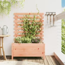 Jardinera con estantería madera maciza Douglas 79x39,5x114 cm by vidaXL, Pots and planters - Ref: Foro24-832524, Price: 74,08...