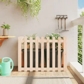 Arriate elevado jardín con valla madera maciza pino 100x50x70cm de vidaXL, Maceteros y jardineras - Ref: Foro24-832482, Preci...