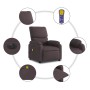 Sillón reclinable de masaje eléctrico tela marrón oscuro en Sillones | Comprar online en Foru.es