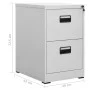 Armario archivador de acero gris 46x62x72,5 cm de vidaXL, Armarios archivadores - Ref: Foro24-336271, Precio: 154,07 €, Descu...