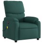 Sillón reclinable de masaje eléctrico tela verde oscuro en Sillones | Comprar online en Foru.es