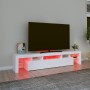 Mueble de TV con luces LED blanco 200x36,5x40 cm de vidaXL, Muebles TV - Ref: Foro24-3152810, Precio: 146,91 €, Descuento: %