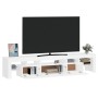 Mueble de TV con luces LED blanco 200x36,5x40 cm de vidaXL, Muebles TV - Ref: Foro24-3152810, Precio: 146,91 €, Descuento: %