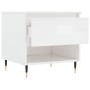 Mesa de centro madera de ingeniería blanco brillo 50x46x50 cm de vidaXL, Mesas de centro - Ref: Foro24-830896, Precio: 43,98 ...