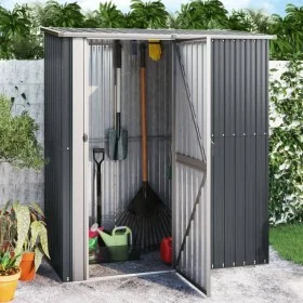 Cobertizo jardín acero galvanizado antracita 180,5x97x209,5 cm de vidaXL, Cobertizos - Ref: Foro24-150905, Precio: 204,76 €, ...