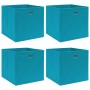 Cajas de almacenaje 4 uds tela azul celeste 32x32x32 cm de vidaXL, Cestas para almacenaje - Ref: Foro24-288373, Precio: 25,36...