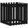 Jardinera diseño de valla madera maciza pino negra 70x70x70 cm de vidaXL, Maceteros y jardineras - Ref: Foro24-832464, Precio...