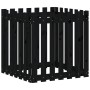 Jardinera diseño de valla madera maciza pino negra 70x70x70 cm de vidaXL, Maceteros y jardineras - Ref: Foro24-832464, Precio...
